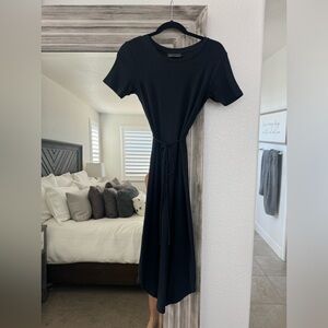 Anthropologie, Navy dress, knee length, xsmall, tie waist